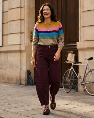 Carolina Balloon Leg Jeans 'Burgundy'