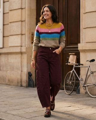 Carolina Balloon Leg Jeans 'Burgundy'