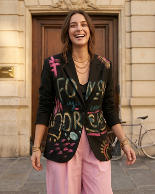 Lisa Graffiti Blazer 'Black'