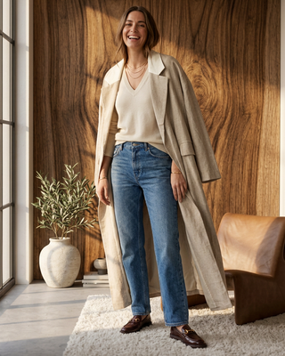 Alora Linen Oversized Coat 'Ecru' LIVE 8/10