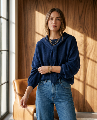 Ruby Alpaca Knit Jumper 'Navy'