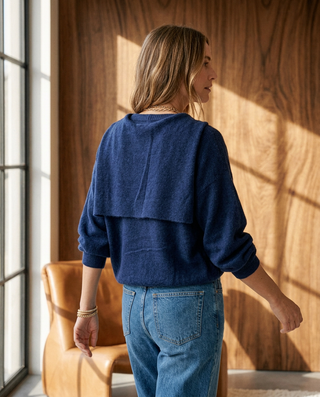 Ruby Alpaca Knit Jumper 'Navy'