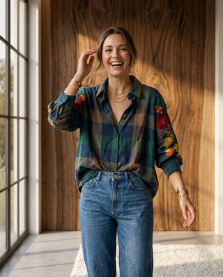 Harlow Embroidered Shirt 'Multicoloured' LIVE 15/10