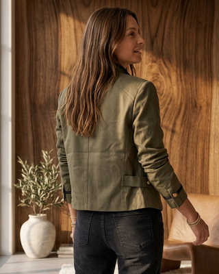 Zing Mandarin Style Jacket 'Khaki Green' LIVE 15/10