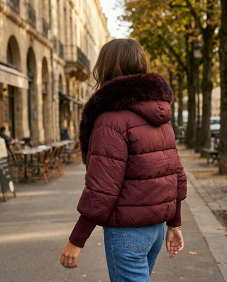 Carmen Luxury Puffa Jacket 'Burgundy' LIVE 15/10