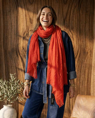 Viscose Lightweight Scarf 'Red'