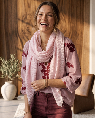 Cheesecloth Lightweight Scarf 'Baby Pink'