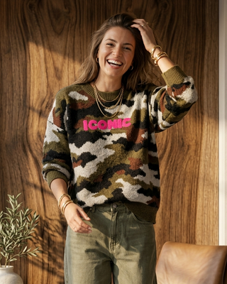 Iconic Wool Knit Jumper 'Camouflage'