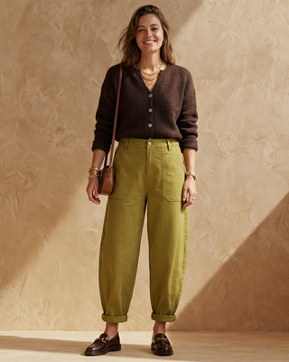 Marla Cotton Trousers 'Chartreuse Green'
