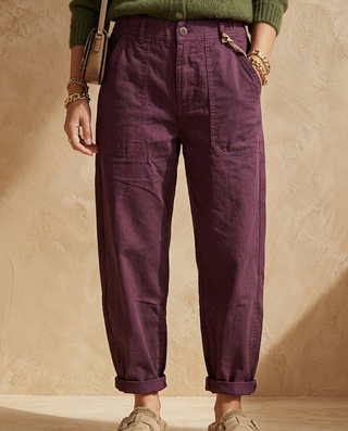 Marla Cotton Trousers 'Violette Nuit'