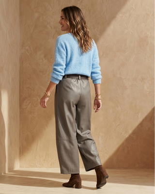 Carla Faux Leather Trousers 'Mocha'