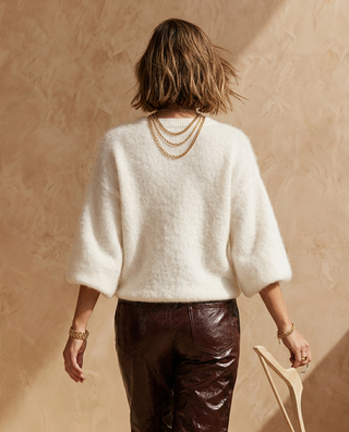 Mistral Angora Knit Jumper 'Winter White'