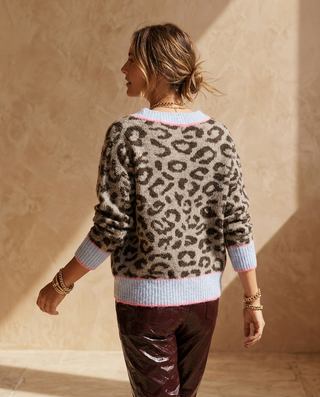 Sienna Wool Knit Jumper 'Leopard Print'