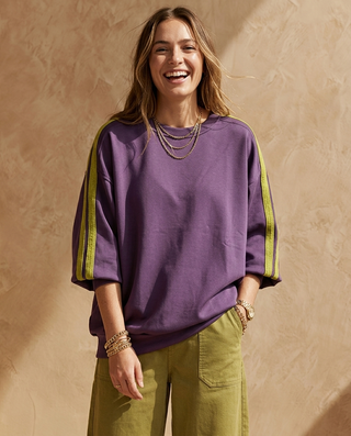 Matcha Scuba Sweatshirt 'Plum & Olive'