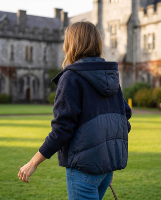 Lola Wool & Puffa Jacket 'Navy'