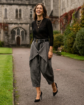 Catalina Viscose Trousers 'Grey'