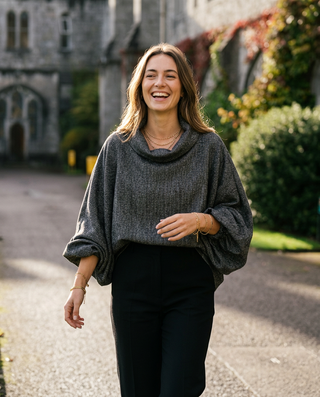 Catalina Viscose Batwing Blouse 'Grey'