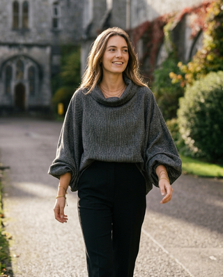 Catalina Viscose Batwing Blouse 'Grey'