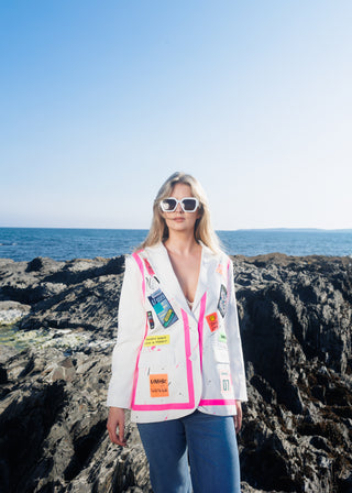 Ophelia Blazer 'Neon/ White '