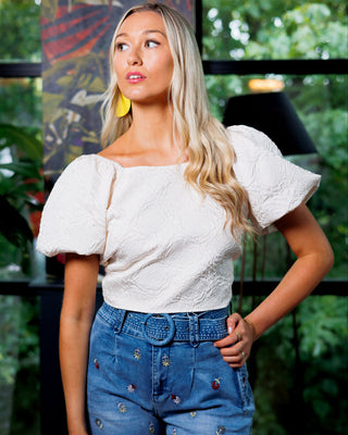 Una Bow Top 'Cream'