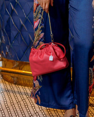 Harper leather Handbag 'Coral'